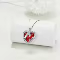 TOUPOP Sterling Silver Crystal I Love You Mom Heart Jewelry Gift-0-2