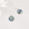 wholesale 925 Sterling Silver Larimar Tree of Life Dangle Earrings Birthstone s for Women Girls-0-28