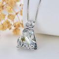 wholesale 925 Sterling Silver Love Pendant w/ Green Amethyst & White Topaz Crystals-0-2