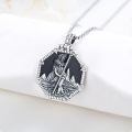 wholesale 925 Sterling Silver St Christopher Pendant With Detailed Engraving On Water Background-0-2