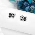 wholesale 925 Sterling Silver Comedy & Tragedy Masks Stud Earrings for Men Women Gifts-0-2