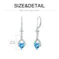 wholesale 925 Sterling Silver Birthstone Infinity Heart Leverback Dangle Earrings for Women-0-2