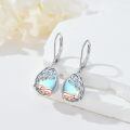 wholesale 925 Sterling Silver Rose Gold Sloth Blue Opal Teardrop Drop Earrings For Women-0-2