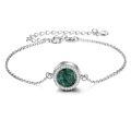 wholesale 925 Sterling Silver Opal Circle Chain Link Bracelet-0-10