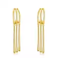 wholesale Gold 925 Sterling Silver Tassel Hoop Earrings Wholesale for Women Anime One Piece Cosplay -0-0