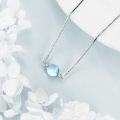 wholesale 925 Sterling Silver Moonstone Bead Pendant Chain Necklaces for Women Mother's Day Gifts Jewelry Accessories-0-4