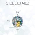TOUPOP Sterling Silver Crystal Abalone Shell Animal Pendant Necklace-0-2