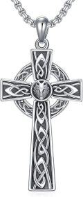 wholesale 925 Sterling Silver Celtic Knot Wolf Head Star of David Cross Pendant Necklace for Men Boys' Gift Ideas-0-0