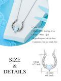 wholesale 925 Sterling Silver Horseshoe Heart Pendant Necklace-0-3