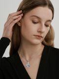 wholesale 925 Sterling Silver Phoenix Crystal Pendant Necklace Women -0-3