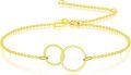wholesale 14K Gold Twisted Rope Chain Infinity Loop Circle Link Bracelet - Elegant s for Her-0-0
