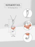 wholesale 925 Sterling Silver Music Note Necklace Wholesale With Rose Accents-0-1