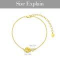 wholesale 925 Sterling Silver Rose And Heart Charm Bracelet With Cz Details-0-3