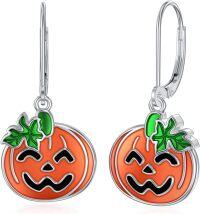 wholesale Sterling Silver Pumpkin Turkey Mushroom Dangle Earrings-Pumpkin