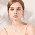 wholesale 925 Sterling Silver Infinity Pendant with Single Cubic Zirconia Accent - 18 Chain + Extender-0-2