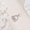 wholesale 925 Sterling Silver Axolotl Heart-Shaped Pendant Necklace with Cubic Zirconia Stones - Gifts for Women and Girls-0-4