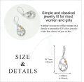 wholesale 925 Sterling Silver Opal Dragonfly Teardrop Dangle Earrings for Women and Girls - 4 cm Length-0-1