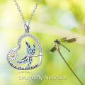 wholesale 925 Sterling Silver Butterfly Daisy Heart Pendant Necklace - I Love You Forever Gifts for Her-0-5