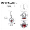 wholesale Sterling Silver Crystal Claddagh Celtic Knot Heart Dangle Earrings-0-24