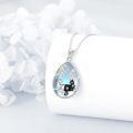 wholesale 925 Sterling Silver Yin Yang Cats Pendant Necklace for Women-0-3