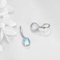 wholesale 925 Sterling Silver Blue Opalite Floral Vine Drop Leverback Earrings-0-2