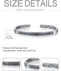 wholesale Sterling Silver Celtic Strength Mantra Cuff Bracelet Poiuy Inspirational Jewelry Gift-0-71