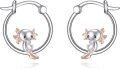 wholesale 925 Sterling Silver Axolotl Charm Hoop Earrings Gift for Women and Girls-0-0