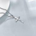 wholesale 925 Sterling Silver Origami Cross Pendant Necklace  - Religious  for Women & Men-0-4