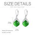 TOUPOP Sterling Silver Gemstone Celtic Knot Leverback Earrings-0-4