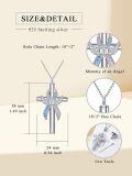 wholesale 925 Sterling Silver Angel Wing Cross Keepsake Pendant Urn Necklace w/Funnel Kit-0-1