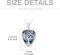wholesale 925 Sterling Silver Tree of Life Abalone Shell Pendant Necklace for Women Girls-0-4