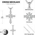 wholesale 925 Sterling Silver Cubic Zirconia Accent Religious Cross Pendant Necklaces for Women  Ideas-0-3