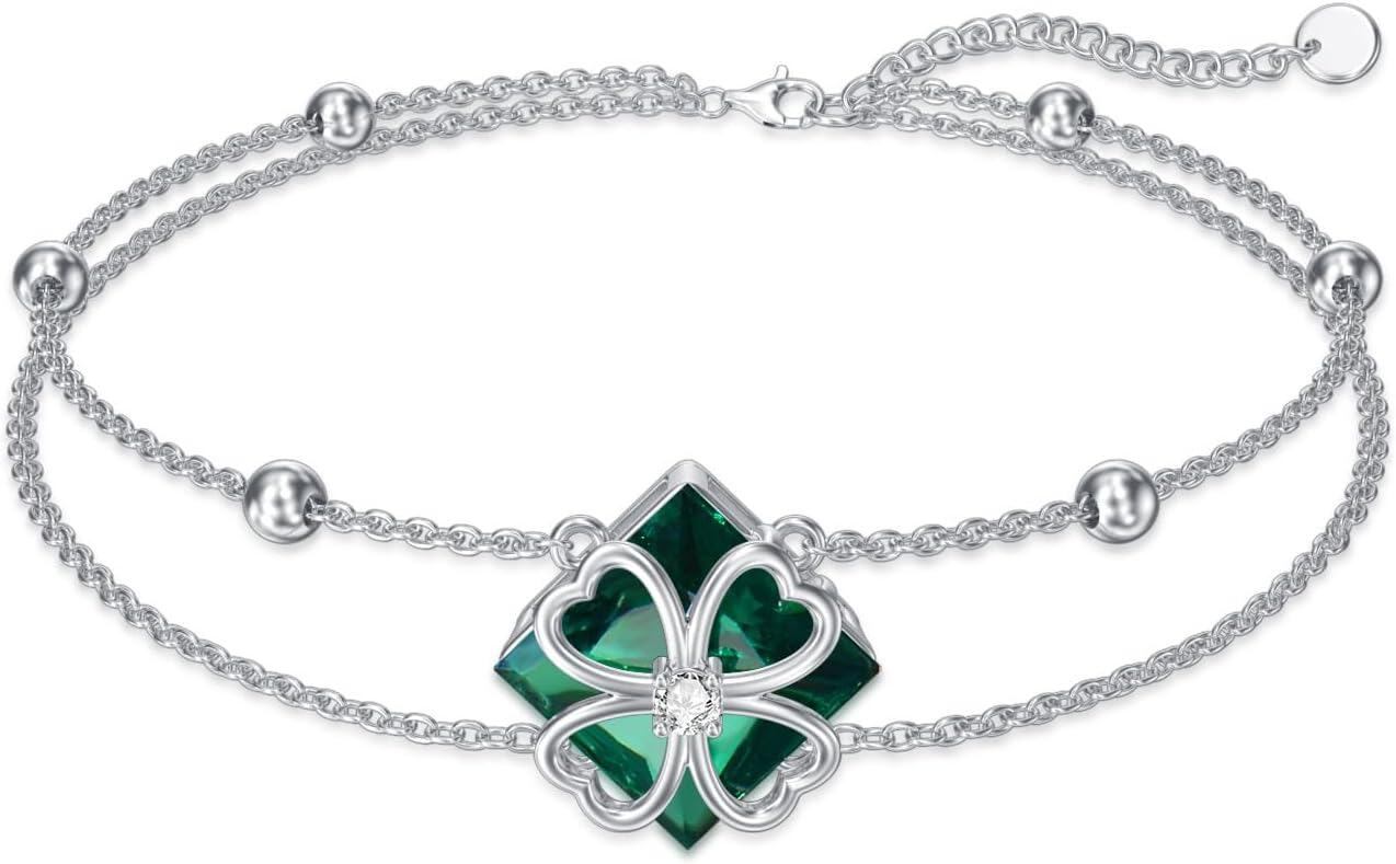  Sterling Silver Crystal Tree of Life Mushroom Frog Bracelet -0-0