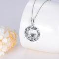 wholesale 925 Sterling Silver Highland Cow & Celtic Tree Of Life Pendant Necklace For Women-0-5