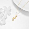wholesale 14K Gold Opal Teardrop Infinity Love Knot Pendant Necklace for Women Mom Wife Granddaughter Gift 18+2 Chain-0-3