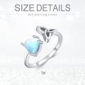 wholesale 925 Sterling Silver Blue Opal Infinity Symbol Rings Wholesale Women Fashion Wedding Party Jewelry Gift-0-4