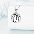 wholesale 925 Sterling Silver Basketball Pendant Necklace with CZ Stones for Sports Lovers Gifts-0-1