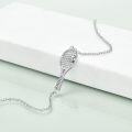 wholesale 925 Sterling Silver Tennis Racket Bracelet for Women Men Sports Lover Gifts-0-1