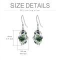 wholesale 925 Sterling Silver Moss Agate Dangle Earrings Gemstone Fine s for Women Her-0-5