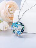 wholesale Sterling Silver Crystal Turtle Necklace for Women-0-15