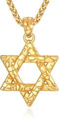 wholesale Gold 925 Sterling Silver Star of David Necklace with Chain Jewish Pendant Gift for Men-0-0