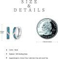 wholesale 925 Sterling Silver Turquoise Stone Viking Celtic Hoop Earrings 14x8 mm Hypoallergenic s for Women Men-0-5