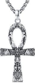 wholesale 925 Sterling Silver Ankh Cross Pendant Necklace  - Ancient Egypt Symbol Charm Jewelry for Men Women Gifts-0-0