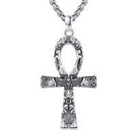 wholesale 925 Sterling Silver Ankh Pendant With Hieroglyphic Details-Ankh
