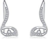 wholesale 925 Sterling Silver Music Note Earrings Music Teacher Gifts Mother s Day Present-Bee