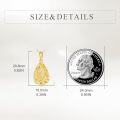 wholesale 14K Gold Tear Drop Pendant with Swirls and Chain - Elegant Women's Fashion-0-3