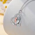 wholesale TOUPOP Mothers Day Gifts For Mom Sterling Silver Always My Mother Forever My Friend Heart Pendant Necklace Mother Christmas Jewelry Gifts For Women Mom Mother (a-mom And Child) -0-2