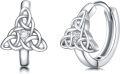 wholesale 925 Sterling Silver Triquetra Trinity Knot Studs with Cubic Zirconia - Irish Celtic  for Her-0-0