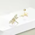 wholesale 14K Gold Dragonfly Stud Earrings Wholesale - Cute Insect s for Her-0-1