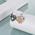 wholesale TOUPOP Custom Urn Locket Necklaces For Ashes S925 Sterling Silver Personalized Pet Paw Urn Locket Necklace Heart Photo Locket That Hold Pictures Keepsake Necklace -0-1